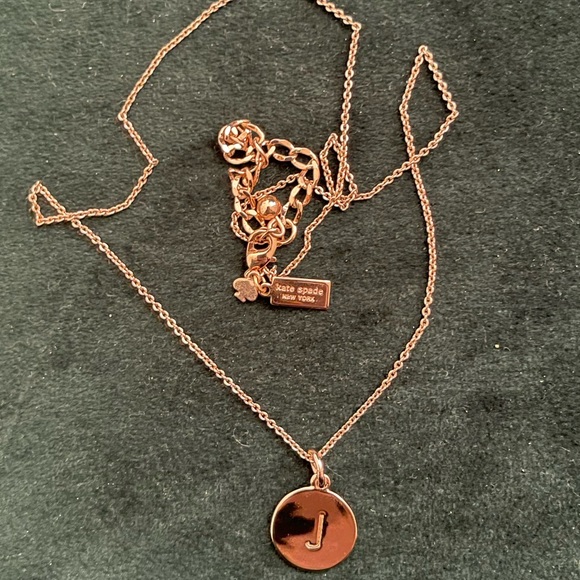 Kate spade rose gold letter necklace Clearance